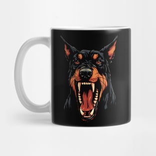 Doberman Vintage Angry Graphic Mug